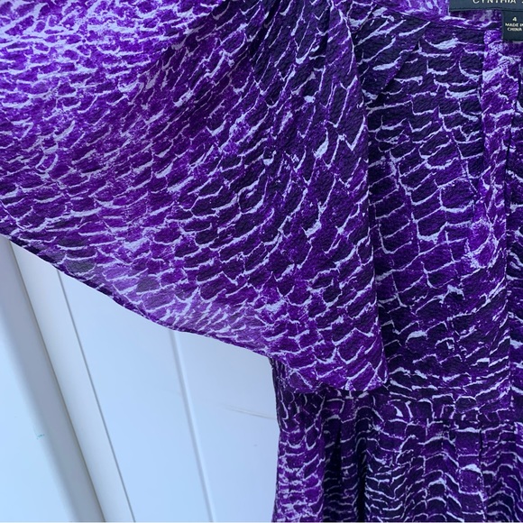 Black Label Cynthia Steffe Silk Purple Party Dress - Picture 5 of 5